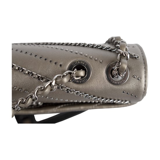 Chanel Embellished 'Chain Sequins' Chevron Flap Bag - '10s - Image 6
