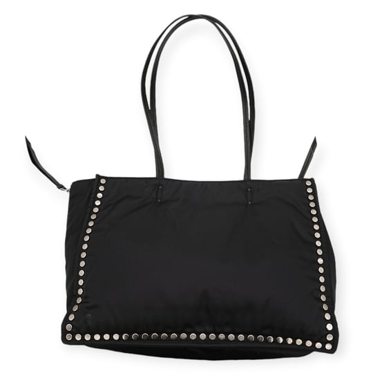 Prada Re-Nylon Zwart en Blauw Geklinknageld Tote Bag - '20s - Image 2