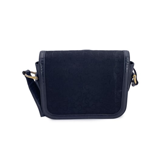 Celine Vintage Katoenen Schoudertas Klapsluiting Doos - Image 3