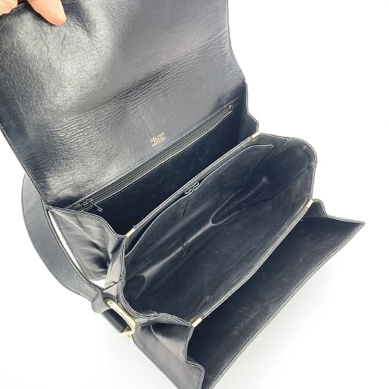 Celine Vintage Katoenen Schoudertas Klapsluiting Doos - Image 4