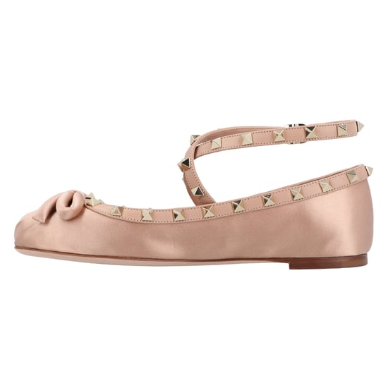 Valentino Rockstud Satijnen Ballerina's Nude - Image 2