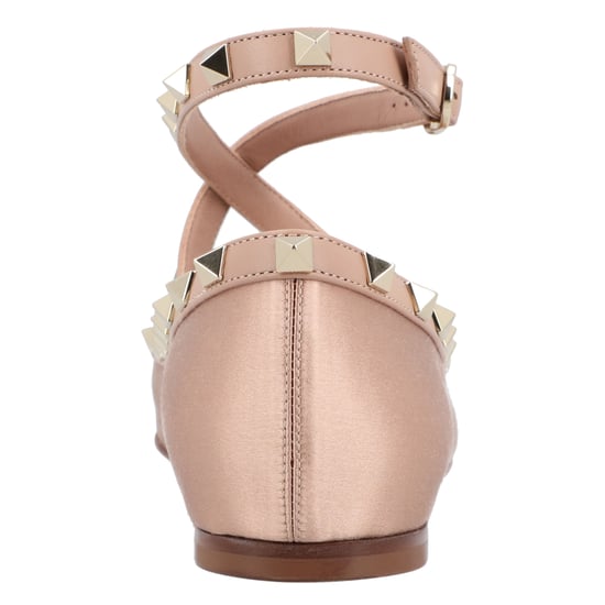 Valentino Rockstud Satijnen Ballerina's Nude - Image 3