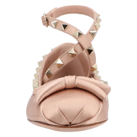 Valentino Rockstud Satijnen Ballerina's Nude - Image 5