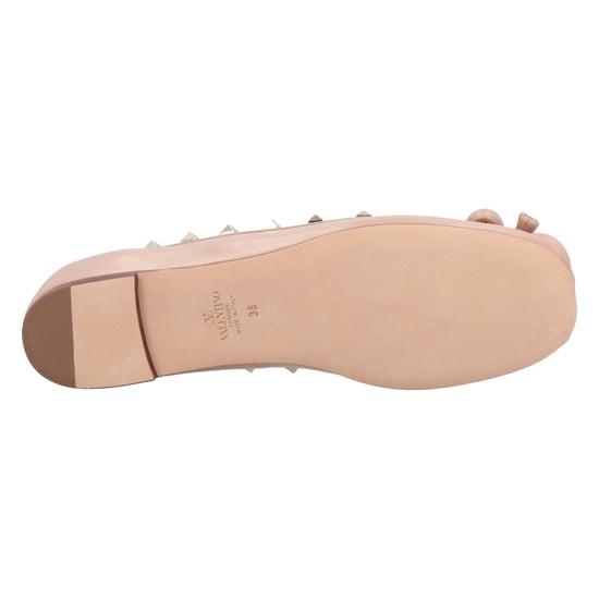 Valentino Rockstud Nappa Ballerinas Pink - Image 4