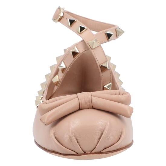 Valentino Rockstud Nappa Ballerinas Pink - Image 5