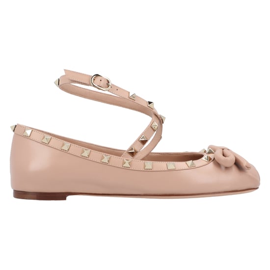 Valentino Rockstud Nappa Ballerinas Pink - Image 6