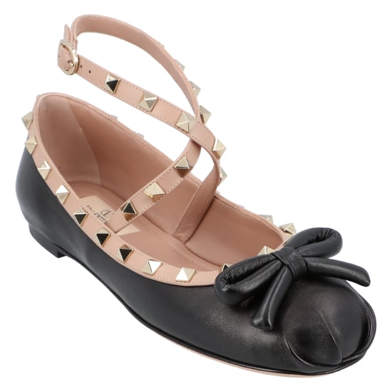 Valentino Rockstud Ballet Flats Black - Image 1