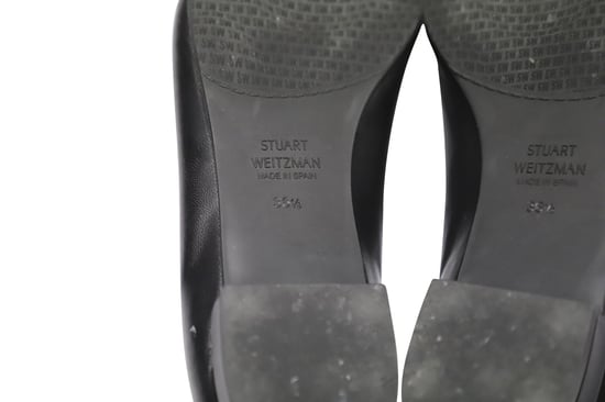 Stuart Weitzman Ballet Flats in Black Leather - Image 2