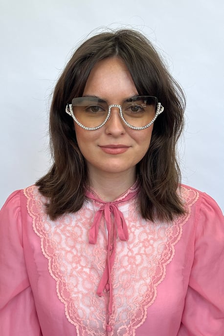 Upper Rimless Pearl Sunglasses in Silver Grey - Image 6