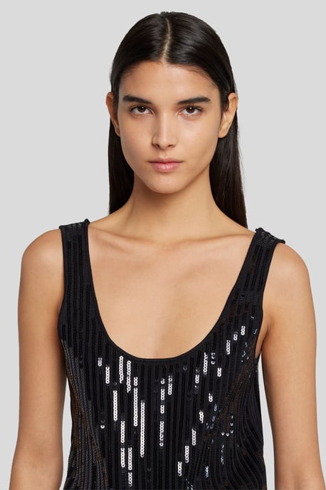 Ladies Sequin Knit Jumpsuit - Image 2