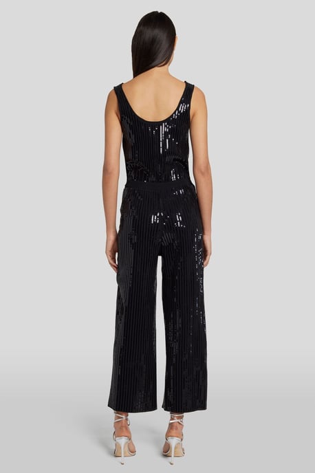 Ladies Sequin Knit Jumpsuit - Image 3