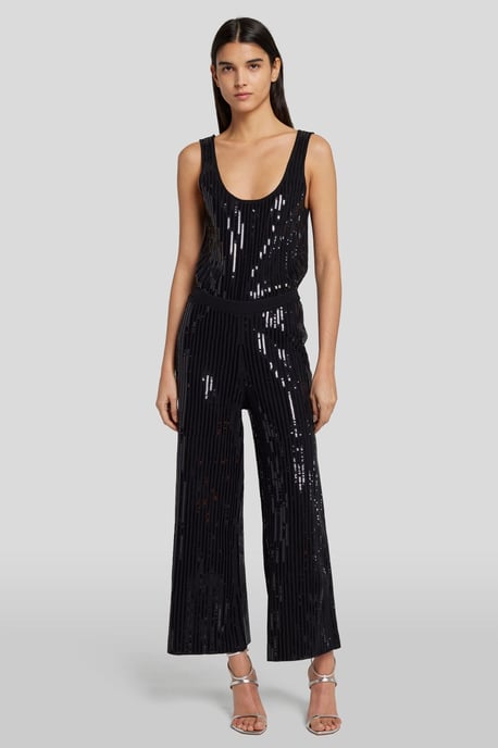 Ladies Sequin Knit Jumpsuit - Image 4