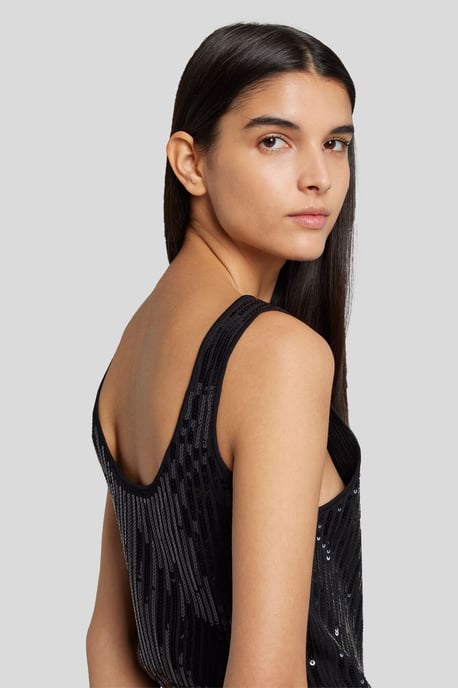 Ladies Sequin Knit Jumpsuit - Image 5
