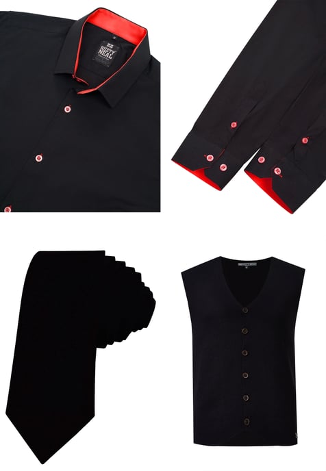 Shirt with vest and tie 3 piece set - Image 2