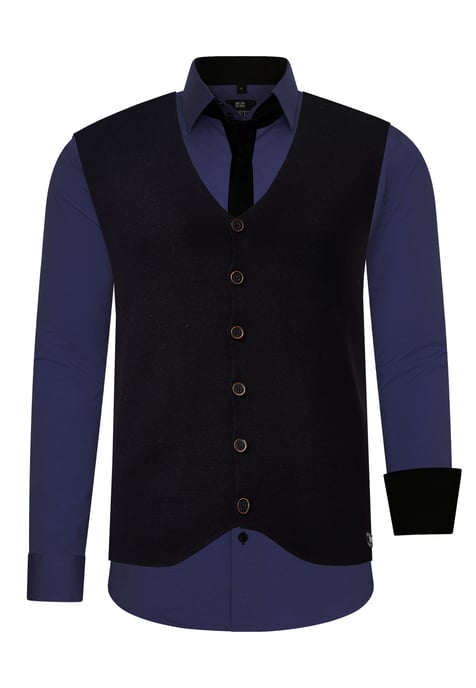 Driedelig pak met overhemd, vest en stropdas - Image 1