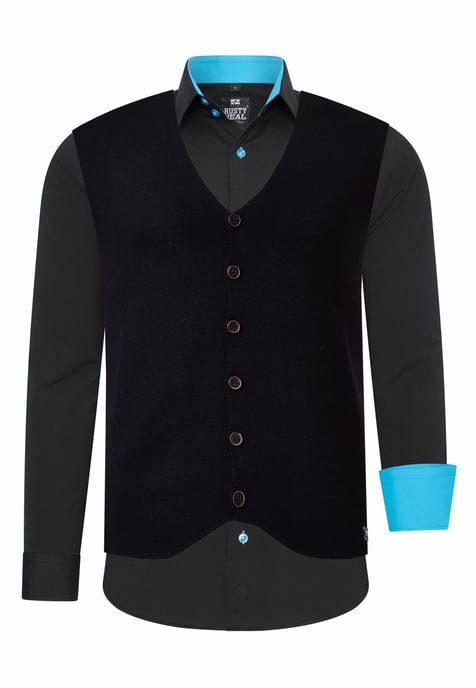 Tweedelig pak met overhemd en vest - Image 1