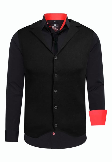 Driedelig pak met overhemd, vest en stropdas - Image 1