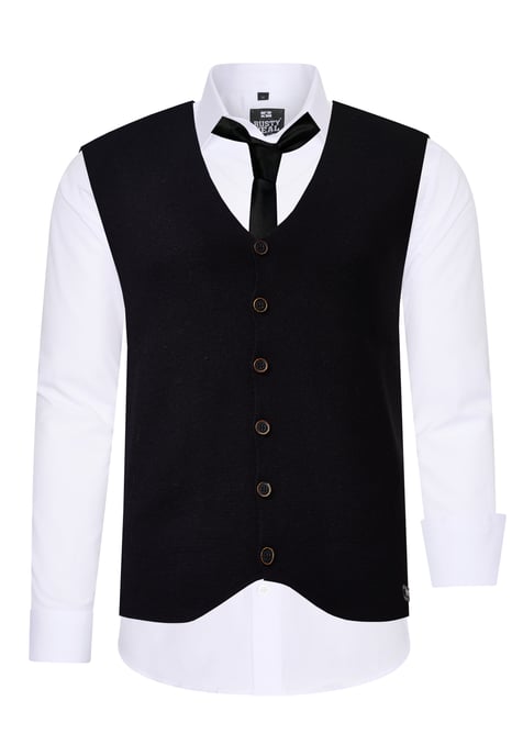 Driedelig pak met overhemd, vest en stropdas - Image 1