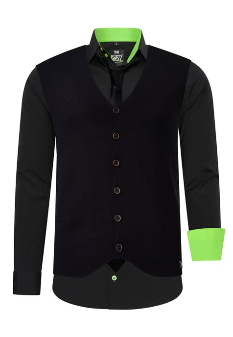 Driedelig pak met overhemd, vest en stropdas - Image 1