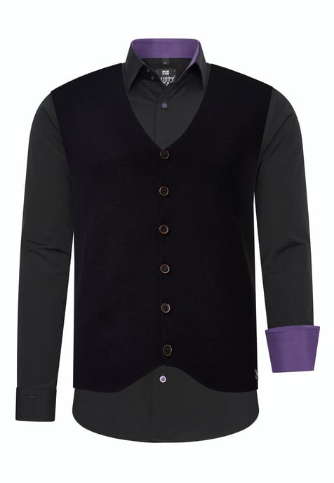 Tweedelig pak met overhemd en vest - Image 1