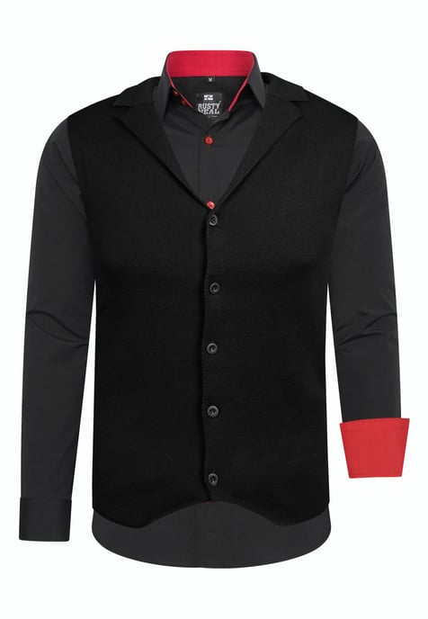 Tweedelig pak met overhemd en vest - Image 1
