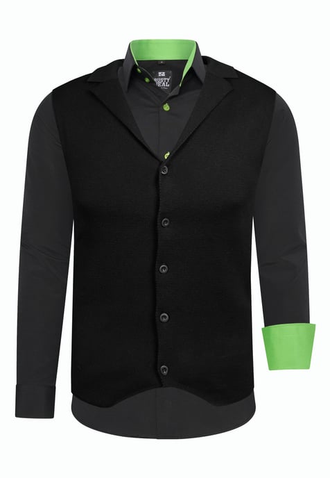 Tweedelig pak met overhemd en vest - Image 1