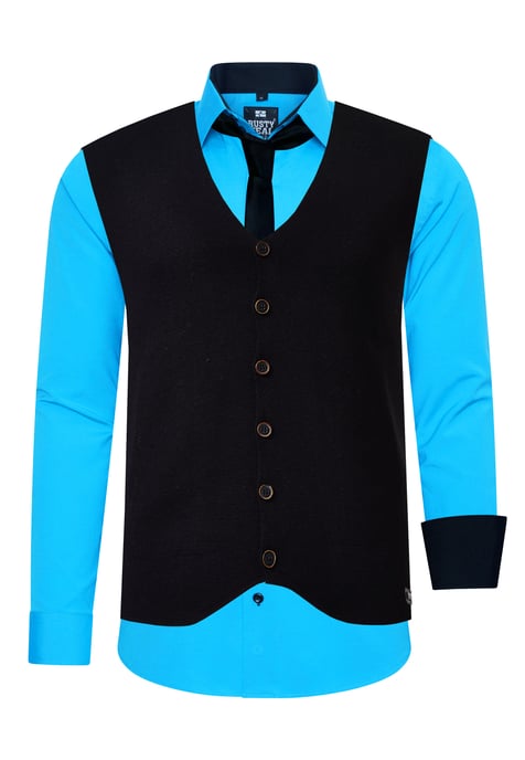 Driedelig pak met overhemd, vest en stropdas - Image 1