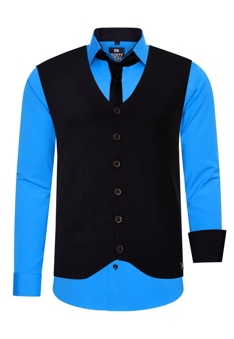 Driedelig pak met overhemd, vest en stropdas - Image 1