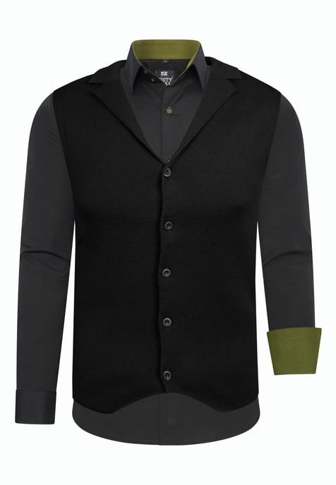 Tweedelig pak met overhemd en vest - Image 1