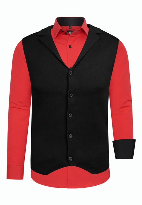 Tweedelig pak met overhemd en vest - Image 1