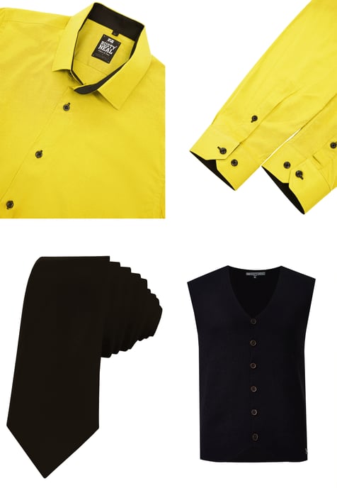 Shirt with vest and tie 3 piece set - Image 2