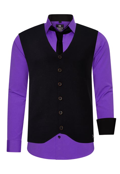 Driedelig pak met overhemd, vest en stropdas - Image 1