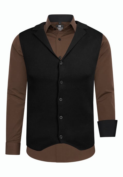 Tweedelig pak met overhemd en vest - Image 1
