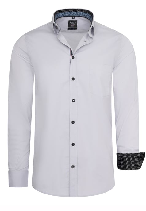 Casual business overhemd met contrasterend design - Image 1