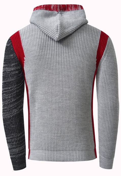 Contrasterende dikke hoodie - Image 2