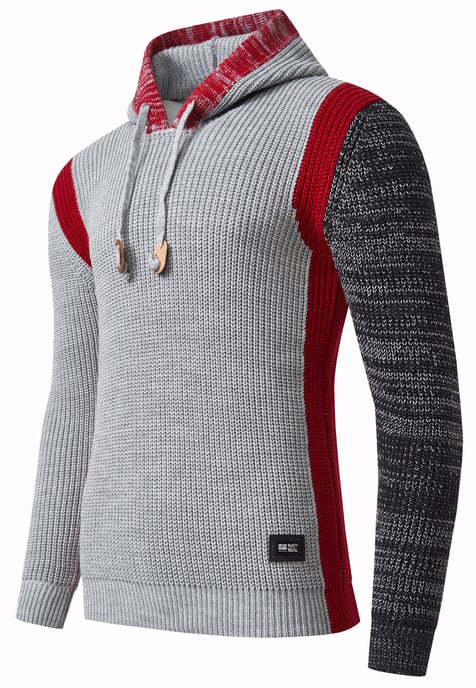 Contrasterende dikke hoodie - Image 3