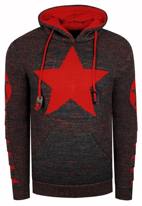 Grof gebreide hoodie - Image 1
