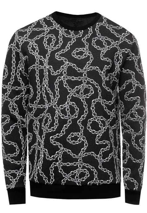 Jacquard Sweater in Iron Design - Image 1
