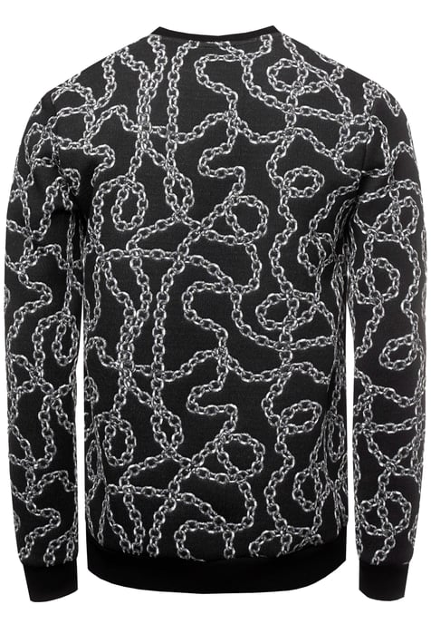 Jacquard Sweater in Iron Design - Image 2