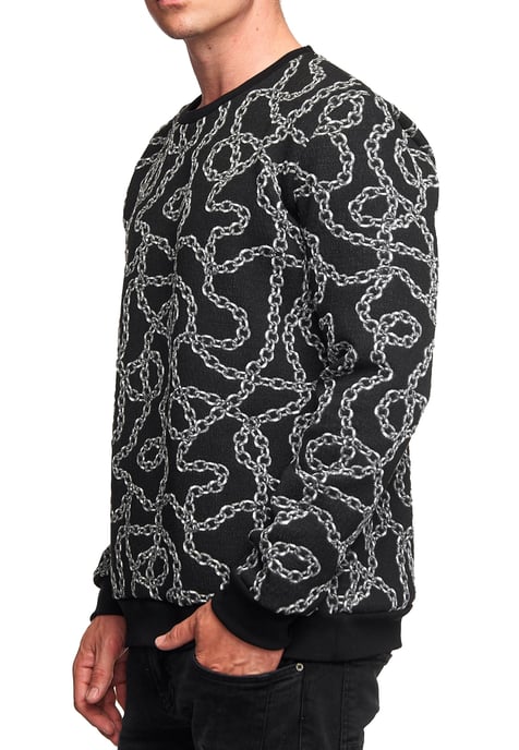 Jacquard Sweater in Iron Design - Image 3