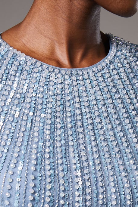 Party Sequin Long Sleeve Midi Dress - Image 5
