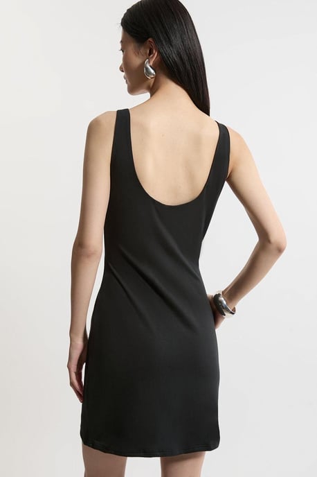 Stretch Cotton Jersey Strappy Mini Dress - Image 5