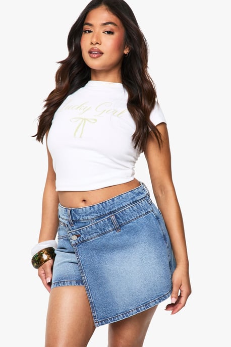Petite Denim Skort - Image 3