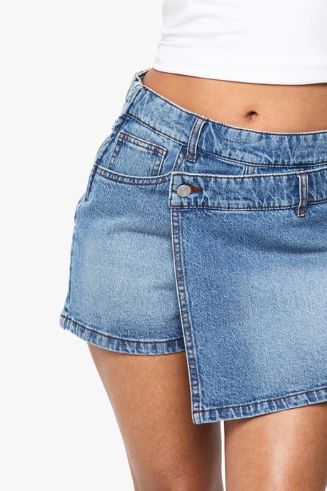 Petite Denim Skort - Image 4
