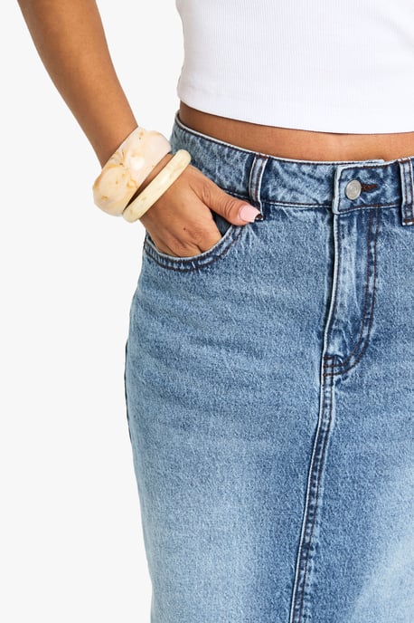 Petite Denim Midaxi Skirt - Image 4