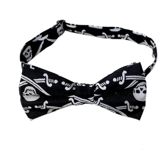 Black White Skull Print Bow Tie - Image 1