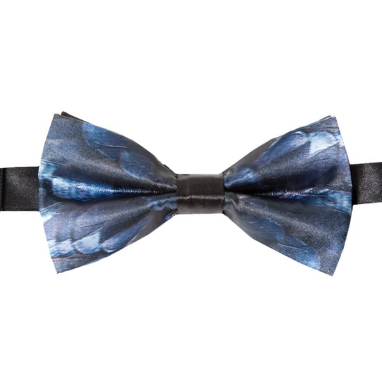 Navy Print Bow Tie - Image 1
