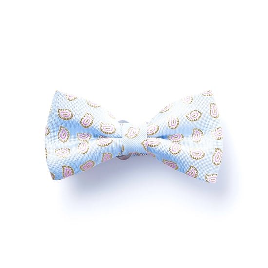 Light Blue Printed Bow Tie - Image 2