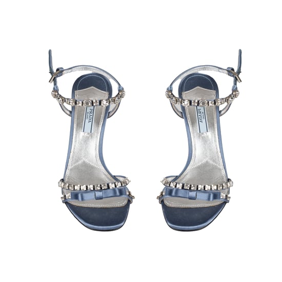Prada Crystal-Embellished Satin Sandals - '10s - Image 3