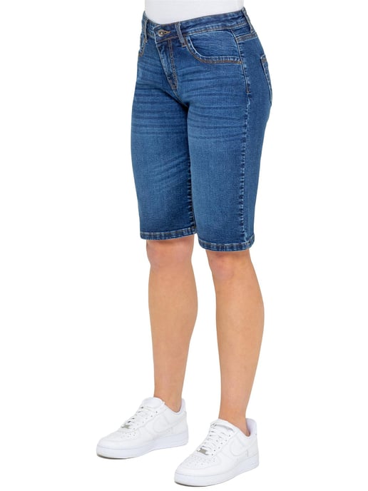 Enzo | Womens Long Denim Shorts - Image 4